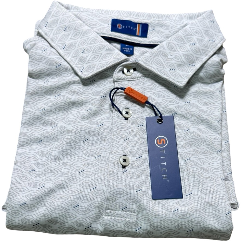 STITCH Golf Lowcountry Eyes Polo Mens XL Bluffton Riverside Performance NWT